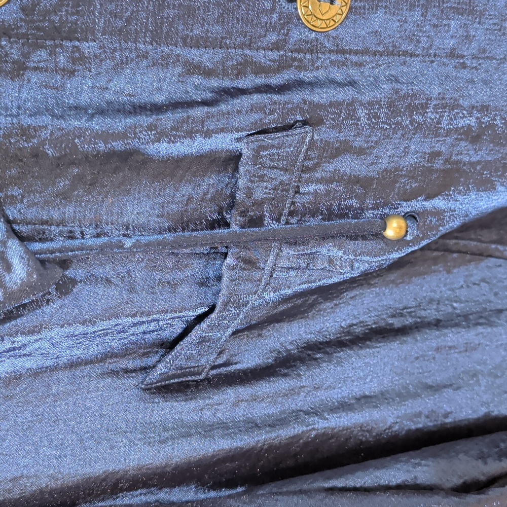 Shiny Blue Button-Up Jacket 14 - Picture 5 of 10